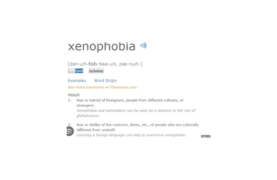 Xenophobia? Or is this a symptom?