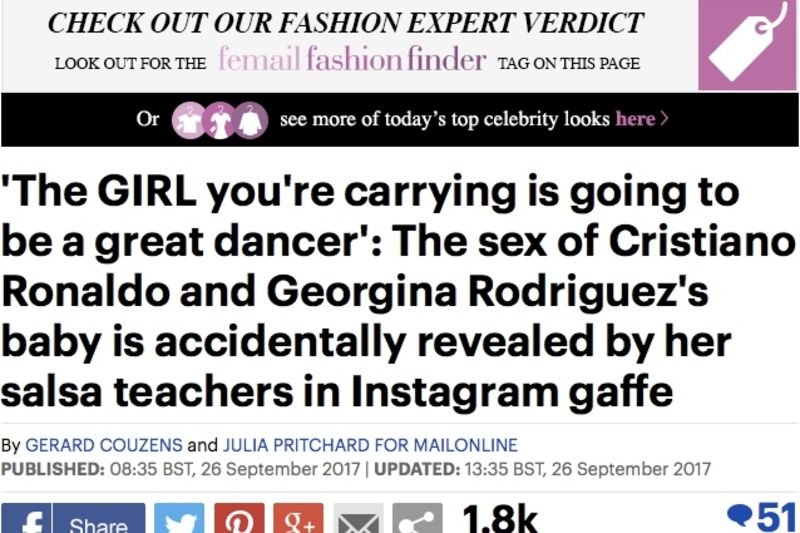 Cristiano Ronaldo And Georgina Rodriguez's Baby Sex Accidentally Revealed! 1
