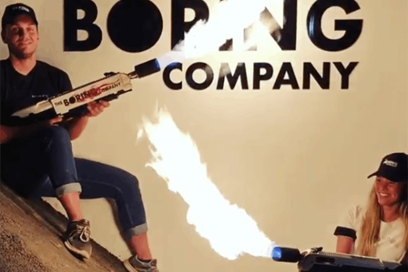 Elon Musk's Boring Company Fires Up Its First Flamethrower 1