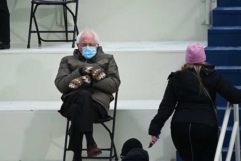 Bernie's Gloves Steal The Show 1
