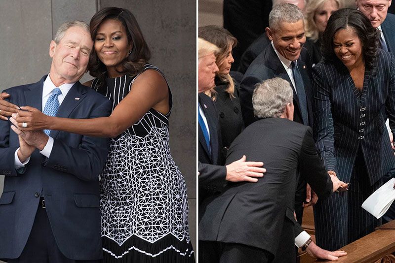 Bush Shocked By People’s Reaction To His Friendship With Michelle Obama 1