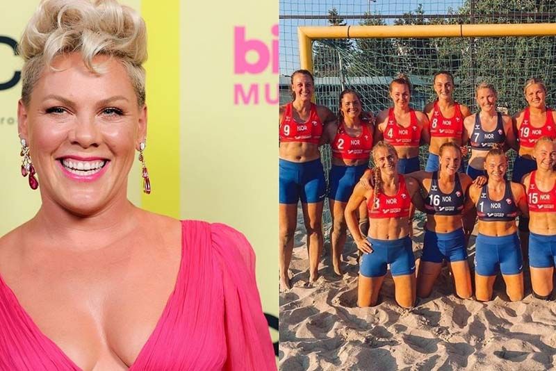 Pink Offers To Pay Norwegian Handball Team's Bikini Bottoms Fine 1