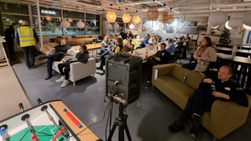 IKEA Workers In Denmark Have Sleepover In Store After Snowstorm 1
